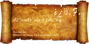 Örmény Flóra névjegykártya